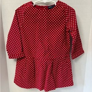 Baby Gap 2T girls red dress with hearts. Excellent condition